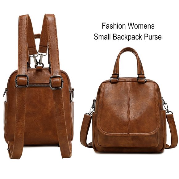 Small Backpack Purse Fashion Daily Use Purses Back Pack Travel V B) main image 5
